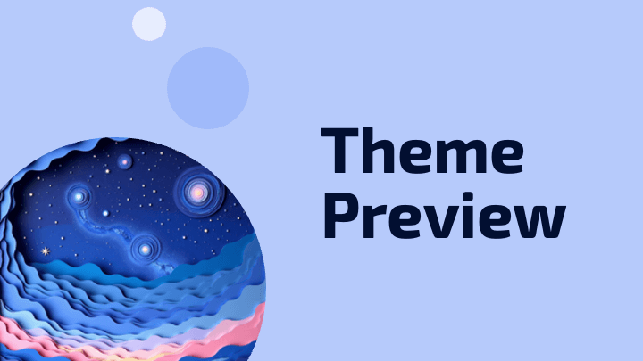 Purple paper collage design with abstract circular shapes and scientific illustrations